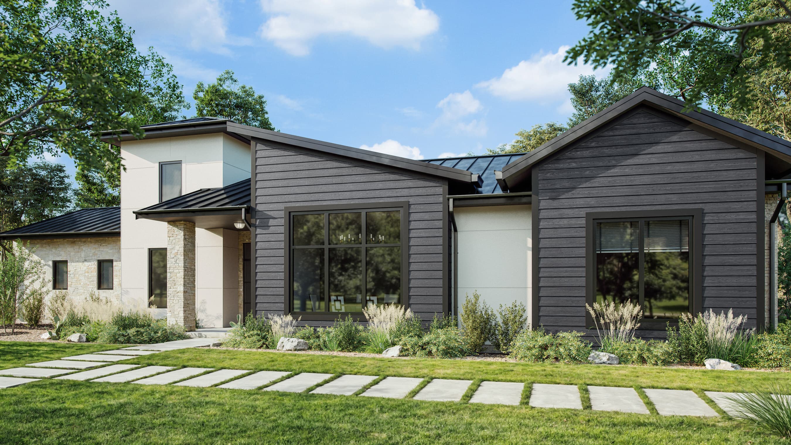 TimberHue™ Collection, mixed use featuring Hickory TimberHue™ Collection, mixed use featuring Hickory