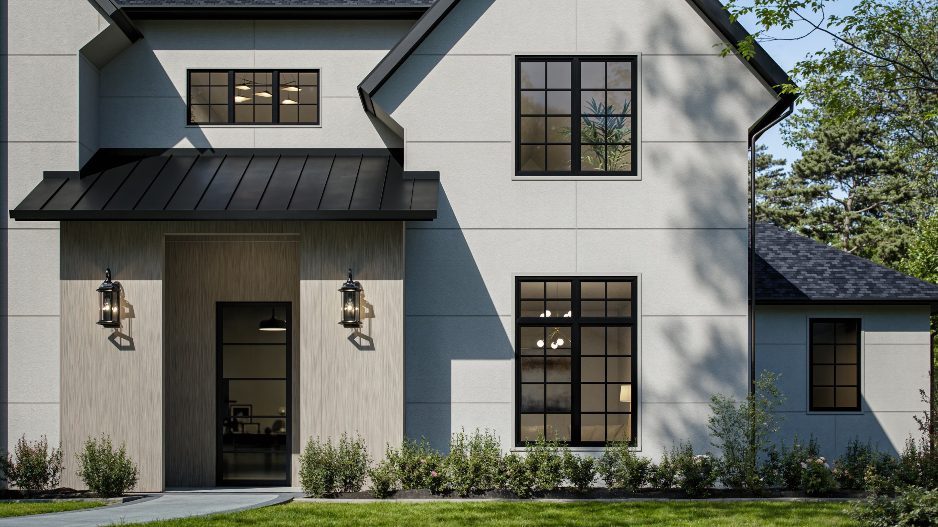The Hardie™ Architectural Collection: Fine Sand and Sea Grass panels in gray, charcoal, and taupe The Hardie™ Architectural Collection: Fine Sand and Sea Grass panels in gray, charcoal, and taupe