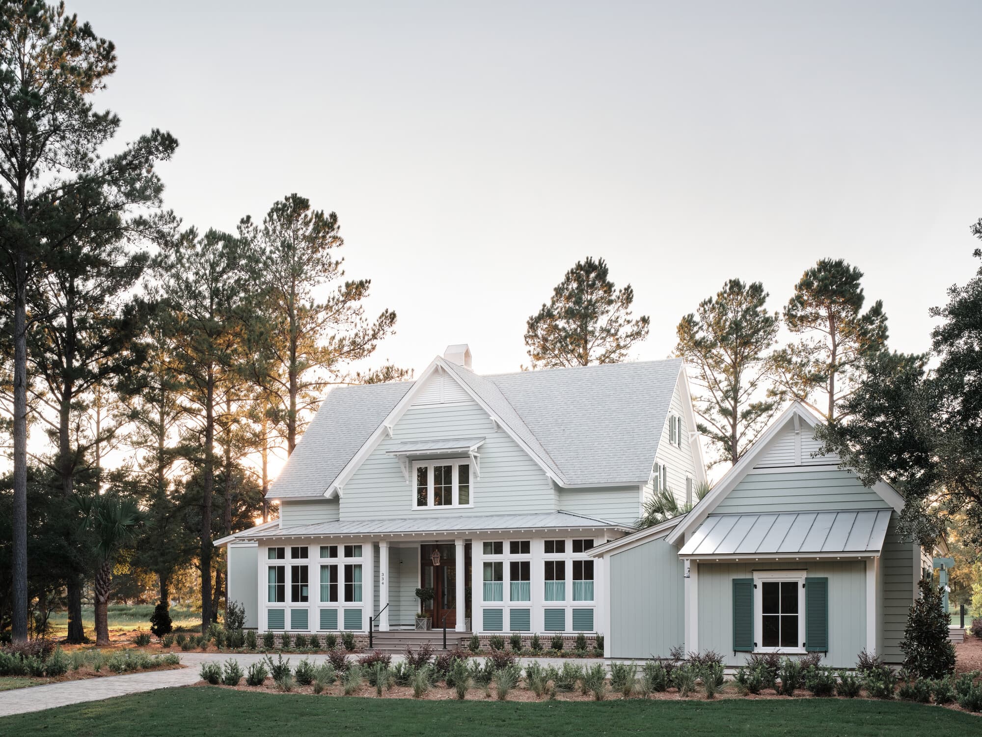 HGTV Dream Home 2025 clad in Hardie® Artisan® lap siding and Hardie® trim in custom colors. HGTV Dream Home 2025 clad in Hardie® Artisan® lap siding and Hardie® trim in custom light blue and white.