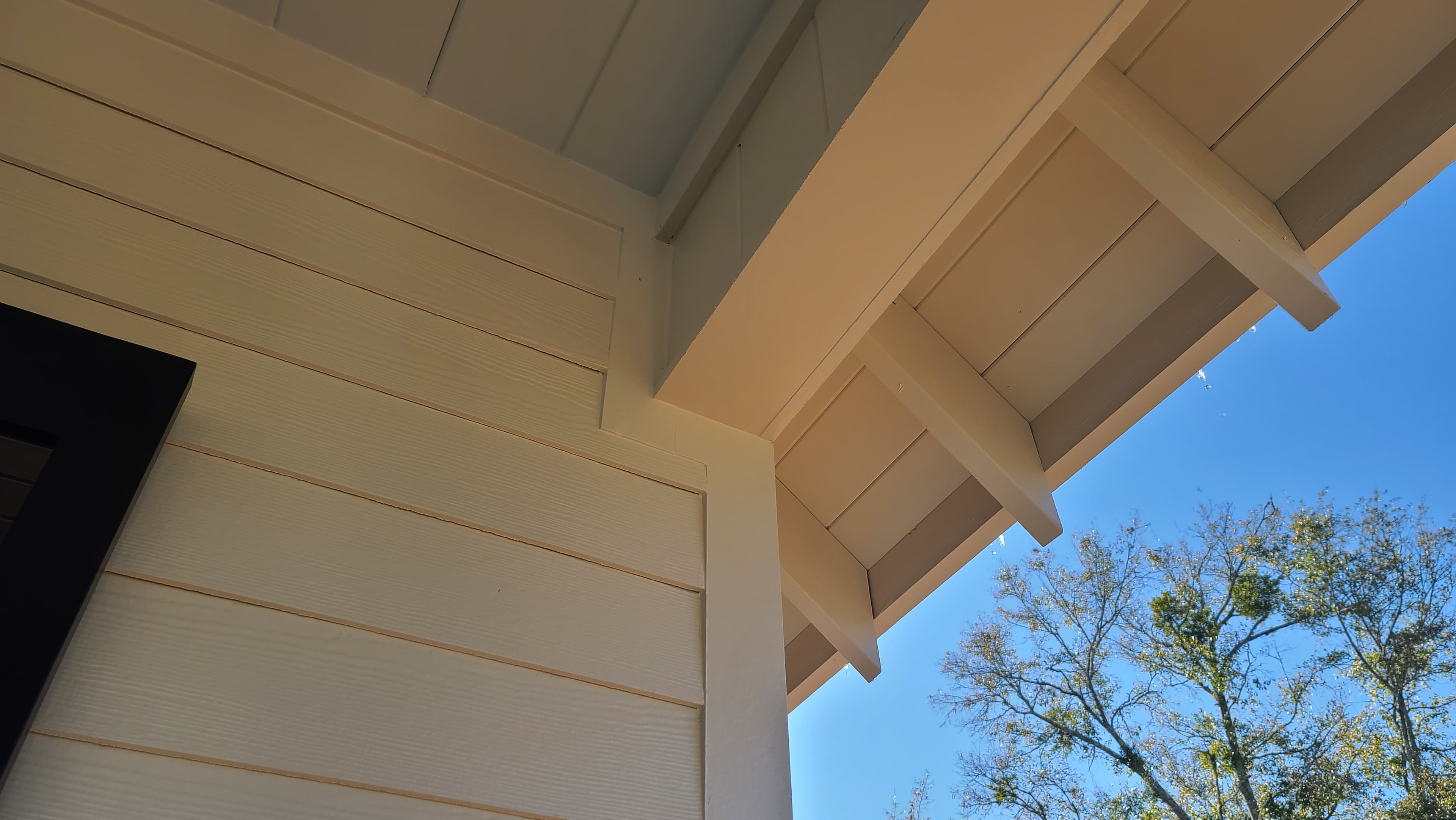 Using the new to save the old: close up of porch ceiling Using the new to save the old: close up of porch ceiling