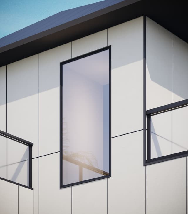 Hardie Architectural Panel exterior in a contemporary design