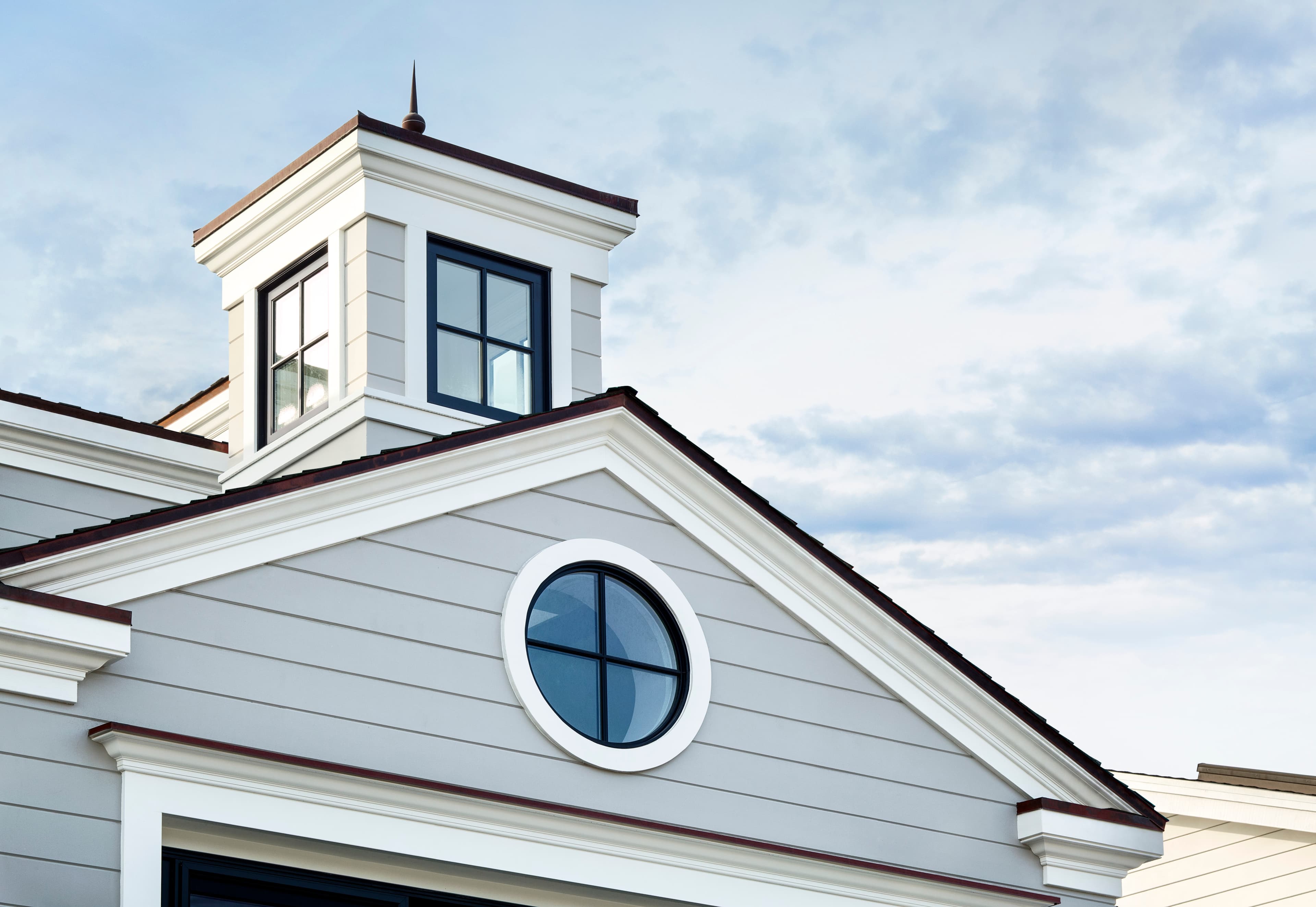Gable featuring horizontal Hardie® Artisan® V-Groove Gable featuring horizontal Hardie® Artisan® V-Groove