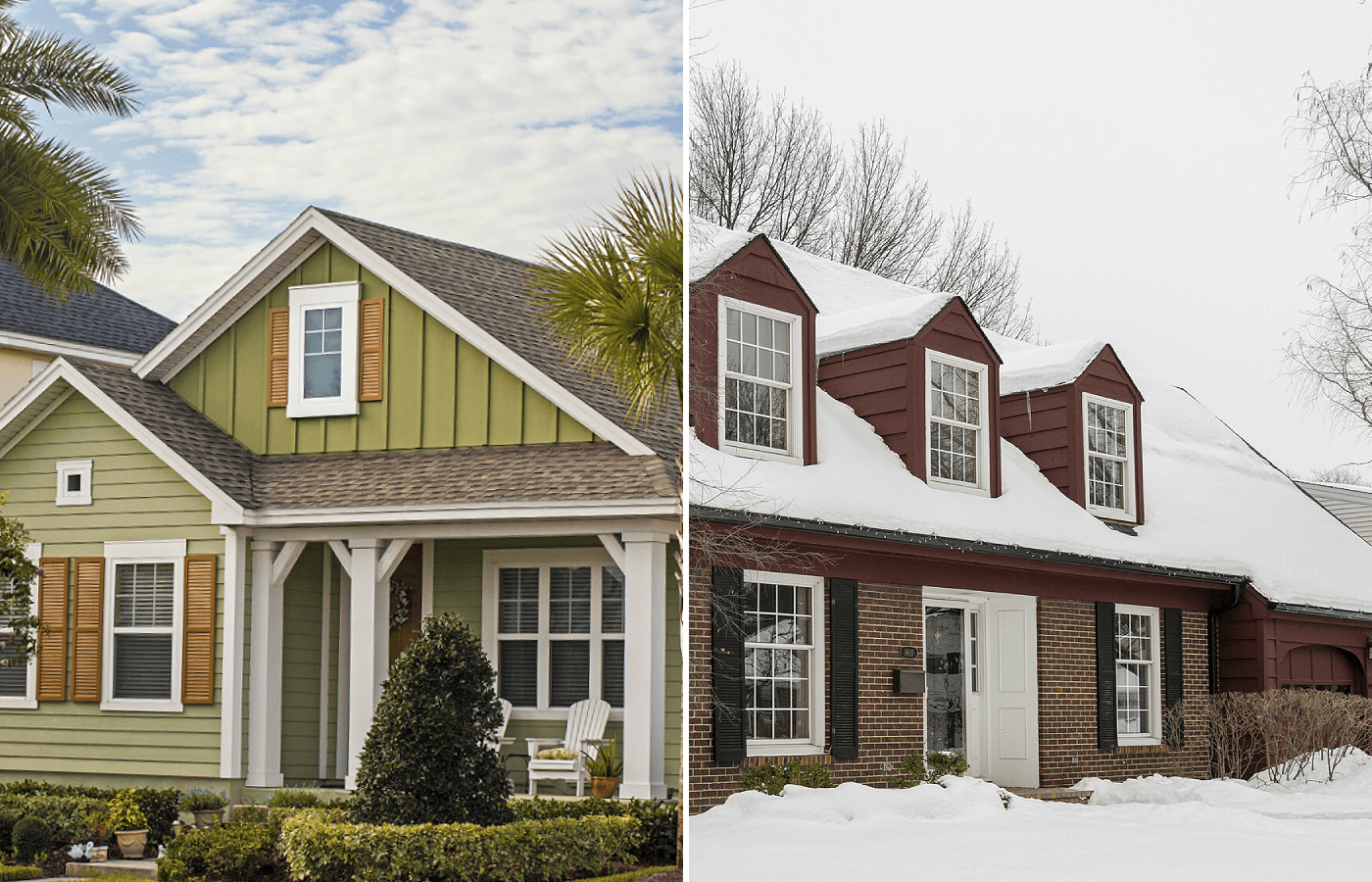 Tropical home vs Winter Home