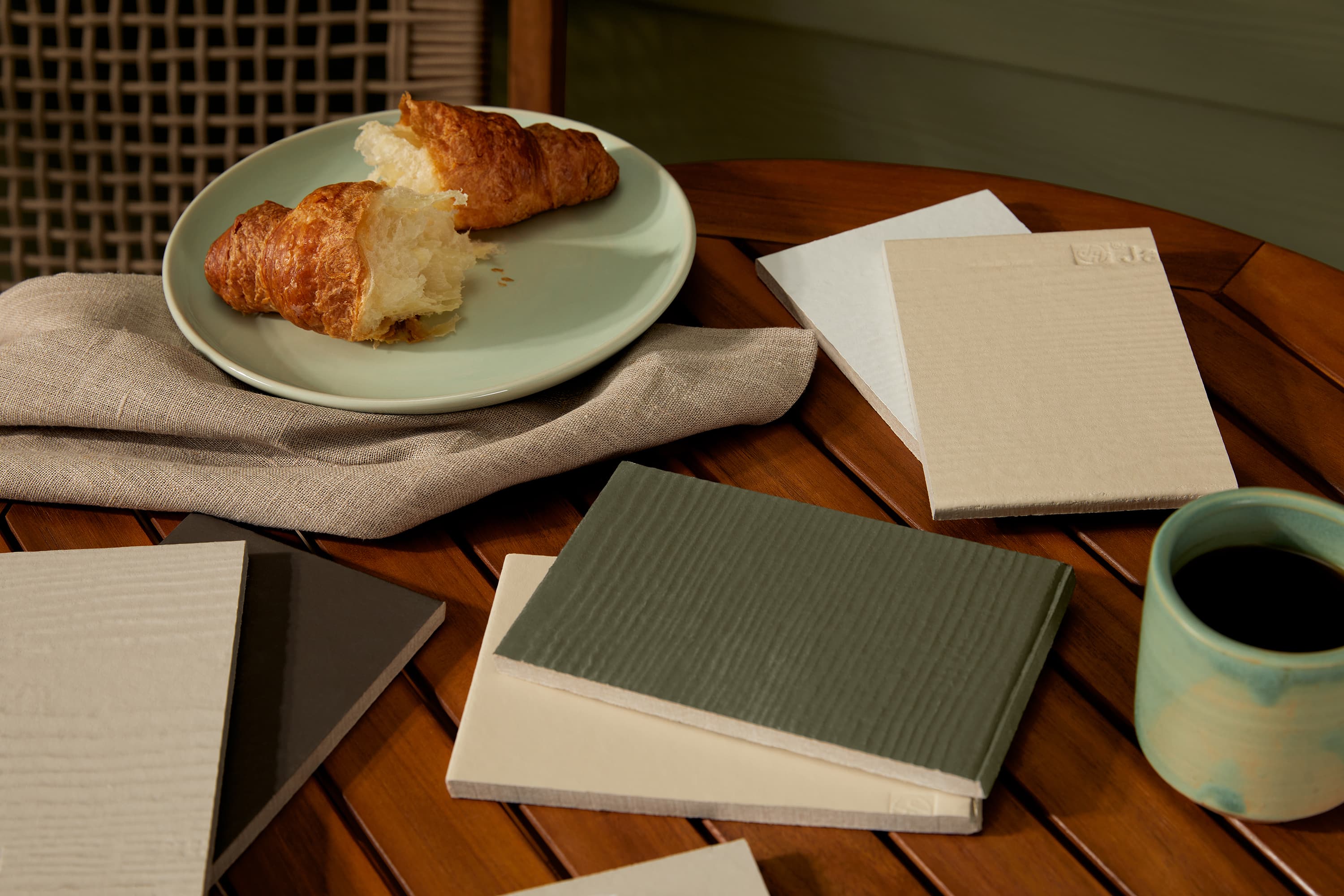 hardie-siding-samples-mountain-sage hardie siding samples at table