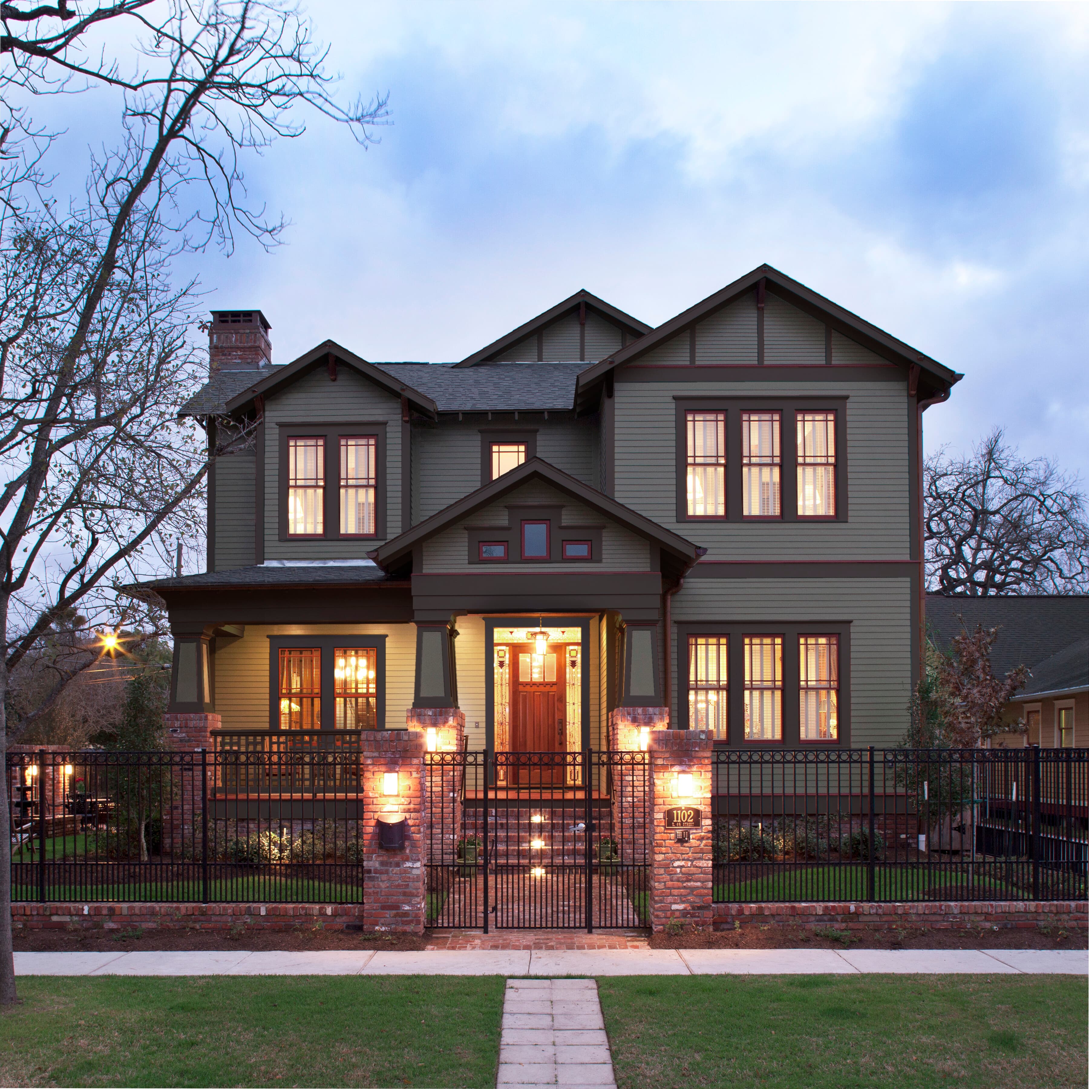 Selecting siding and trim for a whole house re-side: home clad in Midnight Black trim Home clad in Midnight Black trim